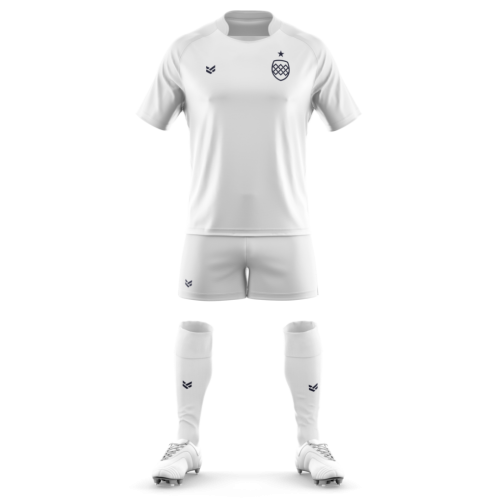 Customisable rugby kit including shirt, shorts and socks with full team branding options.