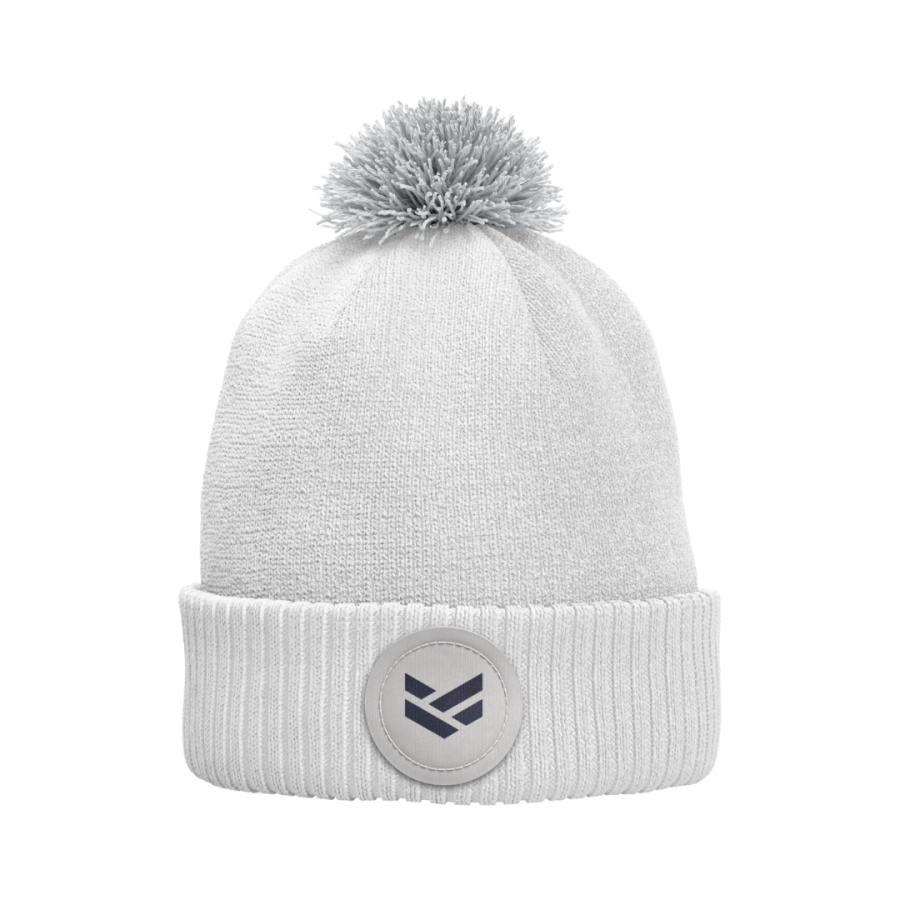 Customisable bobble hat with embroidered logo, ideal for sports clubs, teams and supporters.