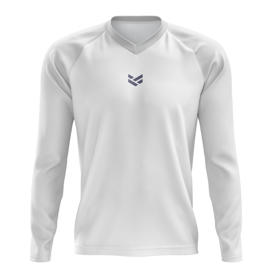 Customisable mountain bike jersey with long sleeves, relaxed fit and breathable performance fabric.