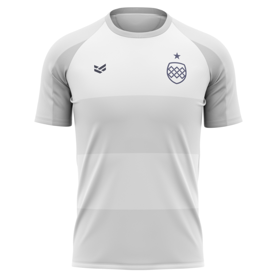 Customisable dodgeball shirt with raglan sleeves and lightweight performance fabric for teams and clubs.