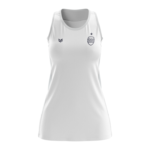 Customisable netball dress with team branding, performance fabric and professional appearance.