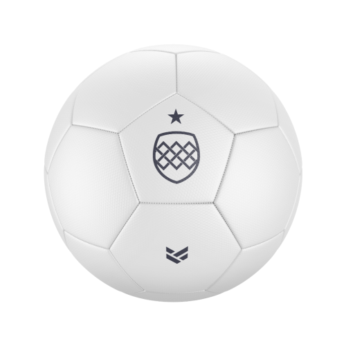 Customisable football featuring team branding, suitable for training sessions and match play.