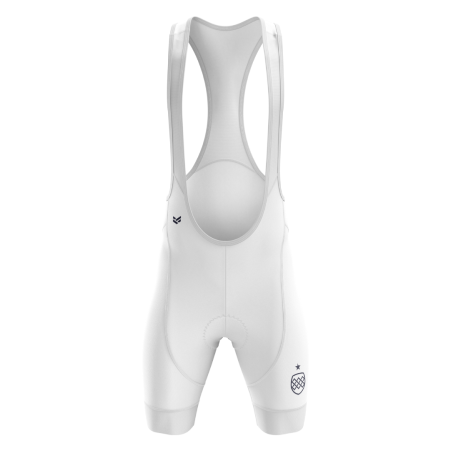 Customisable cycling bib shorts with team branding, engineered for comfort and endurance riding.