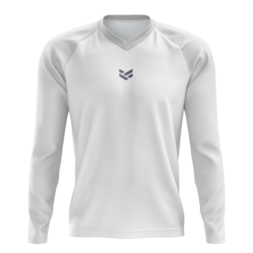 Customisable mountain bike jersey with long sleeves, relaxed fit and breathable performance fabric.