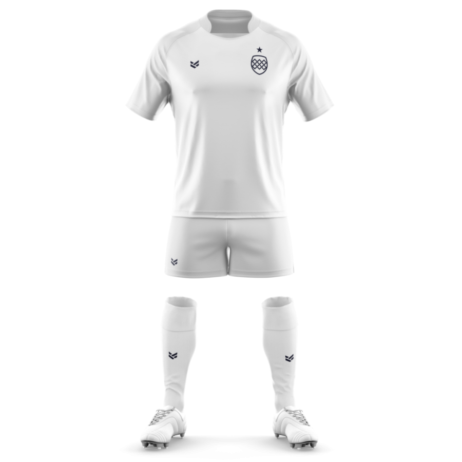 Customisable rugby kit including shirt, shorts and socks with full team branding options.
